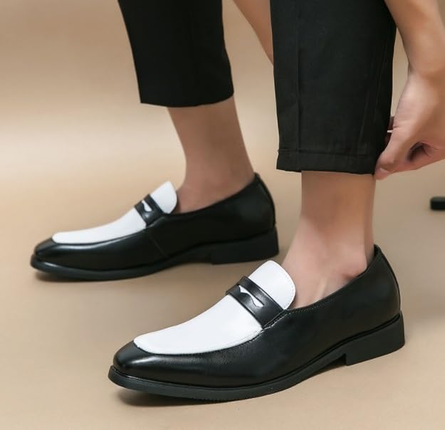 Men's Formal Casual Leather Shoes, Oxford Leather Loafers, Slip-on and doff, Suitable for Business, Weddings, Daily Driving, Walking, etc3