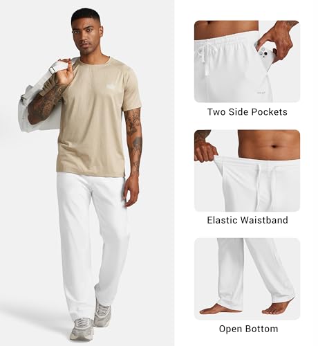 WILLIT Pantalones de chándal para hombre de algodón, pantalones de entrenamiento, pantalones deportivos largos, pantalones de ocio, pantalones de fitness, pantalones de yoga, pantalones de sudor - imagen 6