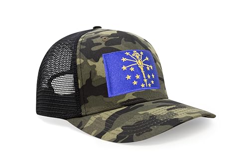 Image of International Tie State Hat for Men and Women, Adjustable Snapback Trucker Baseball Cap with Embroidered Patch