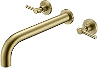 Vista 17 de sumerain Grifo de bañera de montaje en pared para baño, boquilla extra larga con alto flujo, acabado cromado Cromo