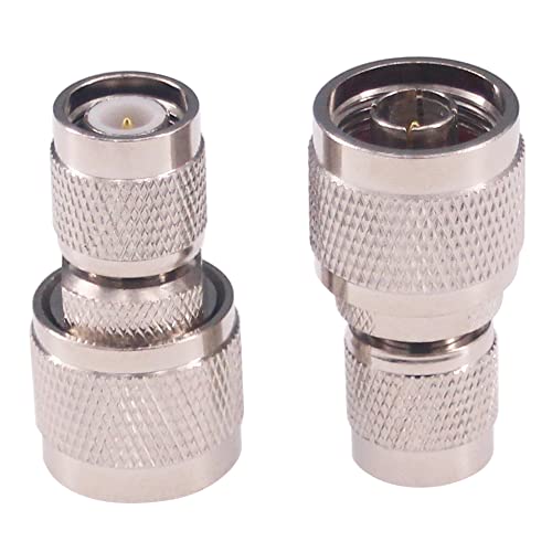 2 pcs Adaptador RF TNC Macho a N Macho Coaxial miniatura 4