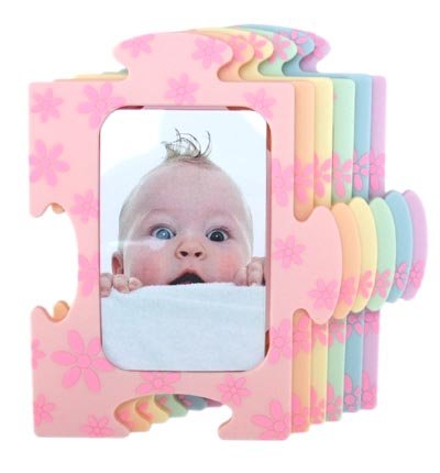 パズルフォトフレーム (赤ちゃん ベビーグッズ) フラワー