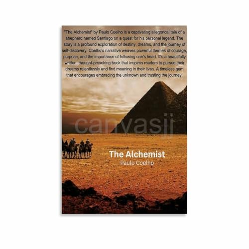PauloCoelho The Alchemist Quote Posters (2) Canvas for Bedroom Living Room Decor 08x12inch(20x30cm)...