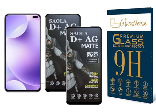 Image of GlassVerse Matte Tempered Glass for Redmi K30 | Anti Glare, Smooth Touch Screen Protector, 9H Hardness, Edge to Edge, Case Friendly, Hassle-less Installation Kit Included. (Pack of 2)