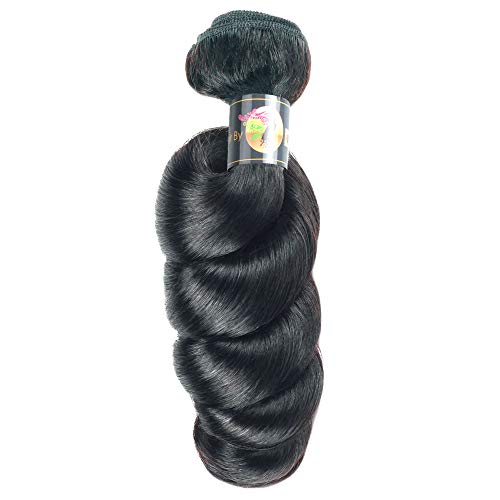 Loose Wave 1 Bundle Deal 9A Real Virgin Raw Curly Weave Human Hair Unprocessed Extension Natural Color (22 Inch)