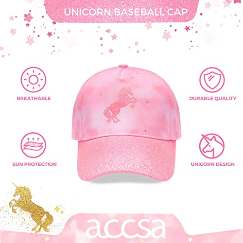 Accsa Girls Baseball Hat Tie-Dye Unicorn Hats For Girls Adjustable Kids Baseball Cap #TOP2