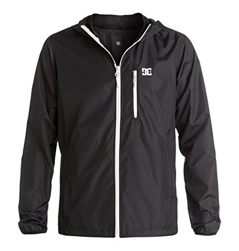 DC Men's Dagup Water Resistant Windbreaker Jacket, Black, X-Large