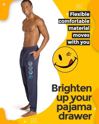 JOE BOXER French Terry Mens Pajama Pants with Pockets, Logo Print Mens Sleep Pants, Loungewear and Sleepwear4