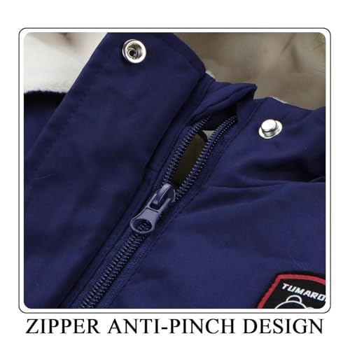 Toddler Winter Coat Baby Puffer Jacket Boy Hoodie Fleece Outerwear Clothes 0-5T3