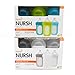 Boon, NURSH Reusable Silicone Pouch Baby Bottles for Air-Free Feeding with Stage 2 Medium Flow Nipple, 8 Ounce (Pack of 6)