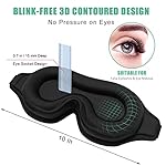 BeeVines 2 Pack 3D Contoured Sleep Mask Sleeping Eye Masks for Lash Extensions, Night Molded Mask with Adjustable Strap, 100% Block Light Eye Shade Cover for Traveling Yoga Nap - Image 2