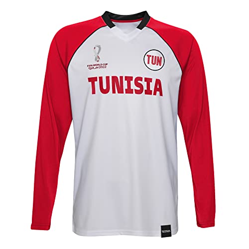 Outerstuff Mens FIFA World Cup Classic Third Short Sleeve Jersey, White-Red, X-Large