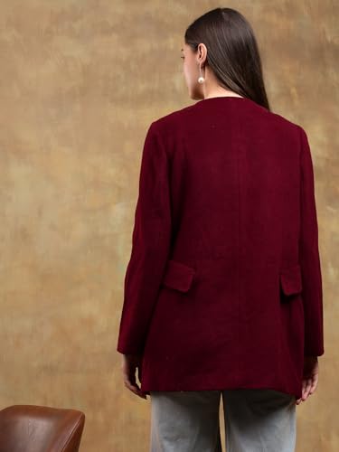 Image of KOTTY Womens Cotton Blend Standard Length Elegant Style Coat - Classic Style with Modern Detailing