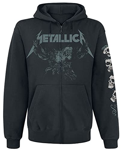 Metallica S&M2 - Skull Homme Sweat-Shirt zippé à Capuche Noir L