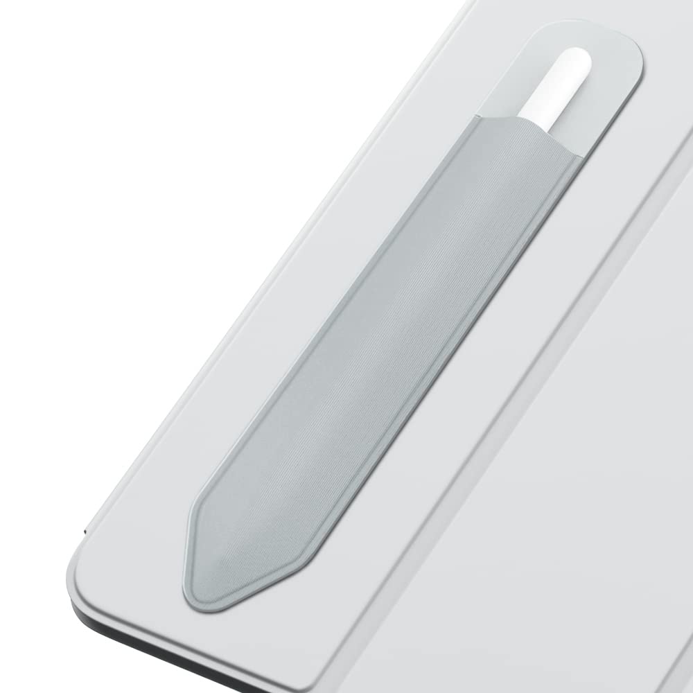 MoKo Adhesive Pencil Case Holder Sticker for Apple Pencil, Silver Grey