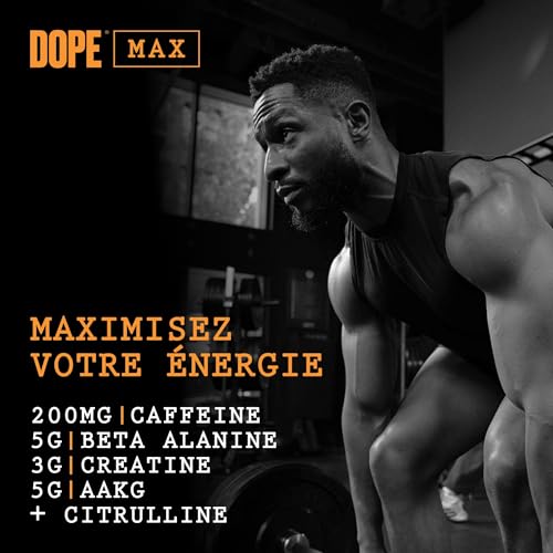 Bulk Dope Max Poudre Pré-Entraînement | 563 g | 25 portions | Haute Teneur en Caféine 200mg | 5g Bêta-Alanine | 3g Créatine | Mélange AAKG & Citrulline | Vitamine B6 | Blue Raspberry – Image 4