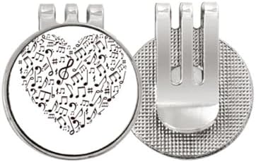 DIYthinker Paper Texture Heart Music Notes Golf Ball Marker Hat Cap Clip Enamel Magnetic image 2