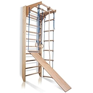Wandmeubel klimwand”Kombi-3-240″ Turnwand Fitness Sportapparaat klimrek hout – Certificaat – EU-OPSLAGPLAATS