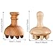 YDMHYLAI Wooden Massage Comb 12 Beads Wooden Mushroom Massager Eliminate Local Fat Anti Cellulite Acupoint Meridian Brush Handheld Slim Down(Color2)