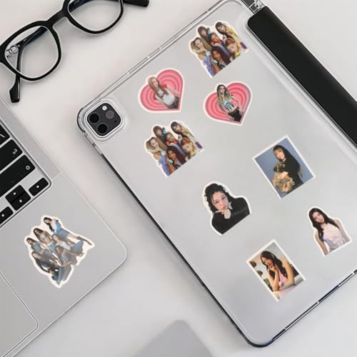 Image of FANCYKU 120Pcs KATSEYE Stickers Set, Waterproof K-Pop Girl Group Decorative Stickers for Laptop, Water Bottle, Phone Case & Notebook