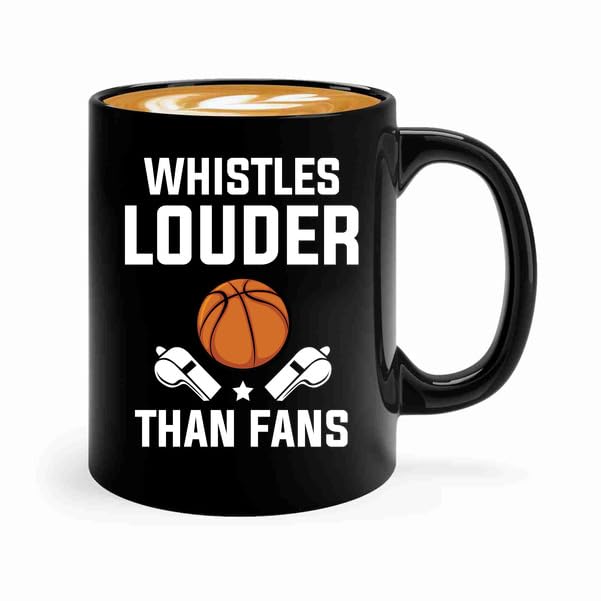 Taza para árbitro de baloncesto 11oz negra
