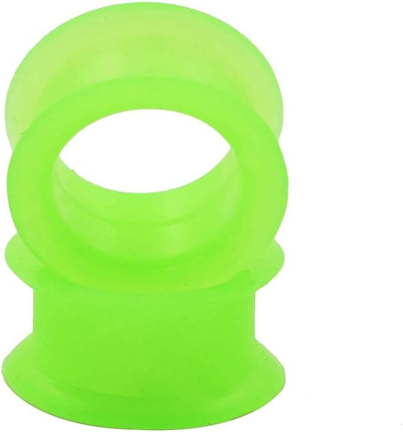 1 PAIR (2pcs) SILICONE EYELET TUNNELS Double Flare Gauges Thin Soft Flexible Flesh Plugs 1040