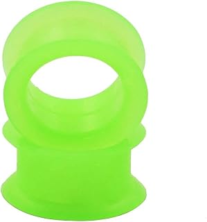1 PAIR (2pcs) SILICONE EYELET TUNNELS Double Flare Gauges Thin Soft Flexible Flesh Plugs 1040