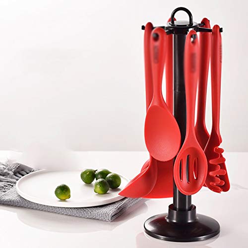 Espátula de Silicona Resistente a Altas temperaturas, espátula de Cocina Especial para sartenes antiadherentes, Juego de Utensilios de Cocina antiescaldado para el hogar y el bebé