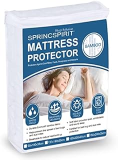 King Size Mattress Protector Waterprrof, Bamboo Terry Towel Mattress Cover, Ultra Soft, Breathable,Soft and Smooth