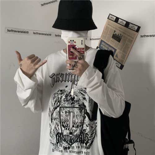 Men Y2K Gothic Dark Academia Anime Cross Sweatshirt Harajuku Punk Grunge Alt Pullover Emo Campus Long Sleeve Casual Tops4
