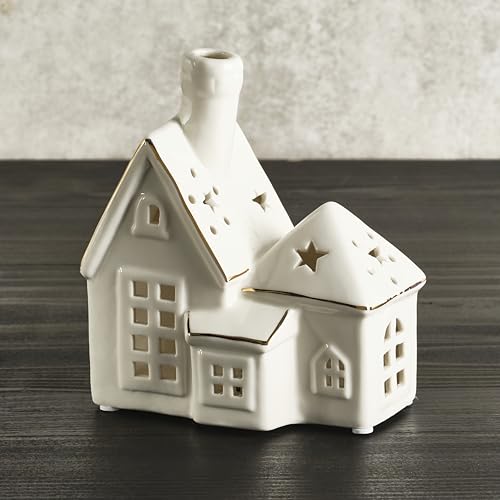 Figurine de maison en céramique blanche déco table salon et cuisine moderne - 7