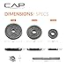 CAP Barbell 52.5 lb Adjustable Dumbbell Set - Single | Classic Adjustable Dumbbells with Weight Plates, Star Lock Collars, and Connector for Home Gym Strength Training