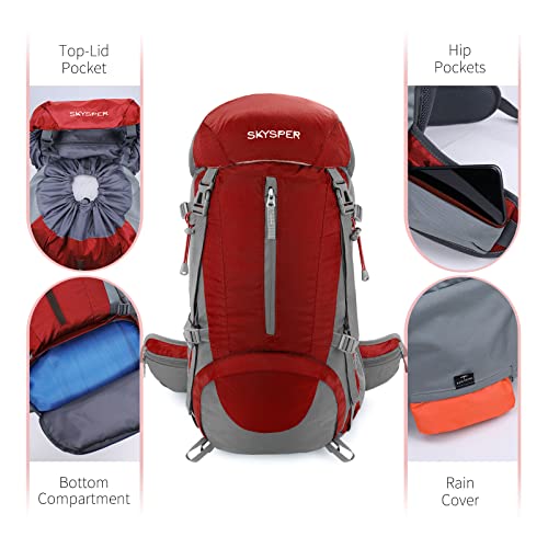 SKYSPER 50L Zaino da Treking, Zaino Montagna
