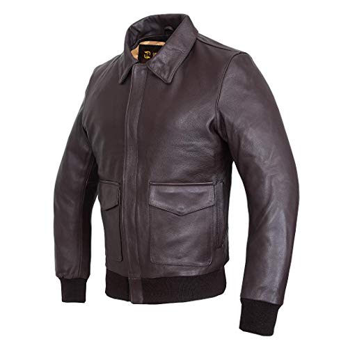 Air Force A-2 Leather Flight Bomber Jacket Aviator pilot WWII Jacket (Regular & Special sizes)3