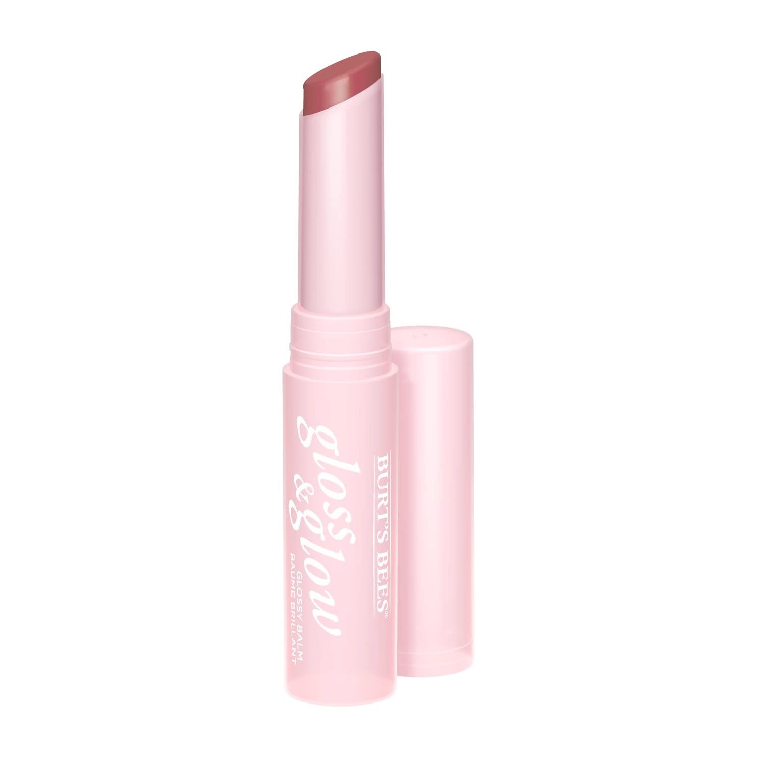 Burt's Bees Gloss and Glow Glossy Balm, 100% Natural Origin, Chai Time, 1 Tube, Pink