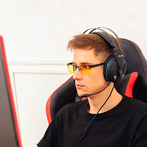 KLIM Optics Blue Light Blocking Glasses + Reduce Eye Strain and Fatigue + Gaming Glasses for PC Mobile TV + Blocks 92% Blue Light + Computer Glasses with UV Protection + NEW 2020 VERSION