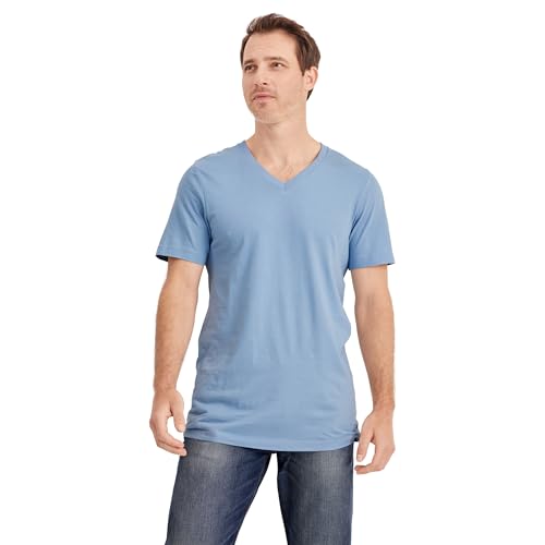 Image of Jockey Classic V-Neck Undershirt- 3 Pack - 100% Cotton T-Shirts for Men, Fresh Coast /Shower /Cactus Pine, L