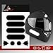 Autodomy Lot de 8 Autocollants Réfléchissants pour Casque de Moto | Bandes adhésives Universelles pour la Sécurité et la Visibilité | Racing Design (Noir Réfléchissant)