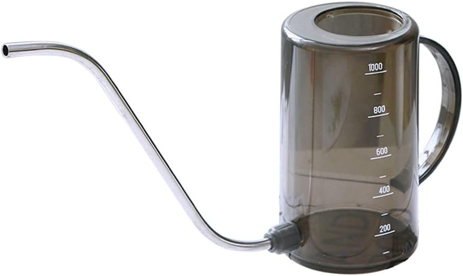 1000ml Transparent Shower Sprinkler Stainless Steel Long Mouth Watering Can Garden Planting Flower Pot Gardening Tools