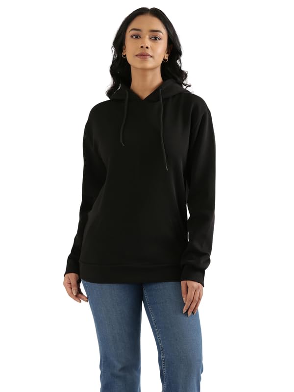 Image of SAADAA Unisex Pullover Fleece Hoodie for Men & Women | 100% Cotton Top Surface | Fleece Inner | Casual Fit | 2 Pockets | Winter Wear