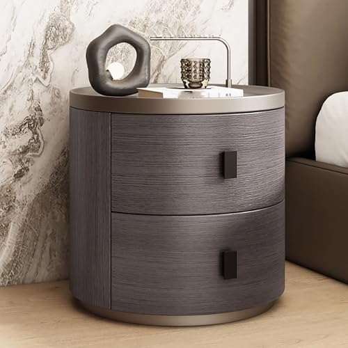 Dormitorio Mesita de Noche Mesilla de Noche con 2 cajones Madera mesita de Noche Moderna de Madera para Dormitorio Mesa para salón cómoda de