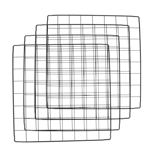 JOINPAYA Recinzione in Rete di Metallo Nera 35X35 CM per Animali Domestici Set 4 Pezzi per Gabbie Fai da Te Cancelletto Isolante per Cani Conigli e Polli Installazione Semplice per