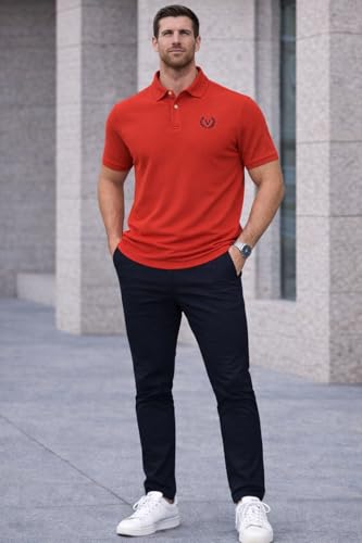 Image of Mack Jonney Men's Cotton Polo T-Shirt|Solid Regular Fit|Half Sleeve Collar T-Shirt for Casual Wear-MJ-32