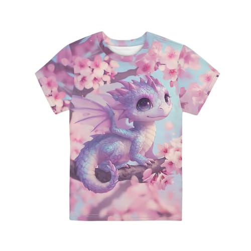 Image of Kids Graphic T-Shirt Boys Girls Novelty Tees Top Short Sleeve Shirts Summer Blouses 3-16