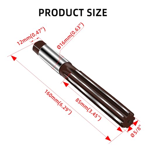 aopin 1pcs alloy tool steel manual reamer 58 34inch h8 straight groove metal reamer suitable for expanding holes removing burrs and improving hole accuracy