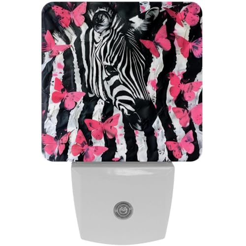 Lámparas de noche LED con sensor 2 unidades rosa