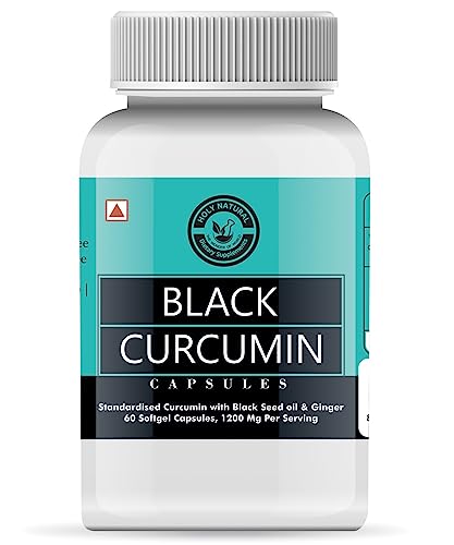 Holy Natural Black Curcumin Capsule (60 cap), Dietary Supplement, Promote Immunity Activity, Support Joint & muscles Pain, Overall Health for Men & Women.