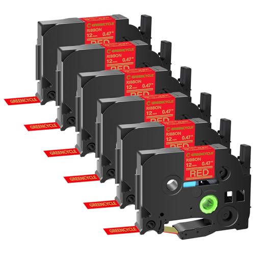 GREENCYCLE Compatible for Brother P-Touch Satin Ribbon Label Tape TZe-RW34 Fabric 12mm 0.47