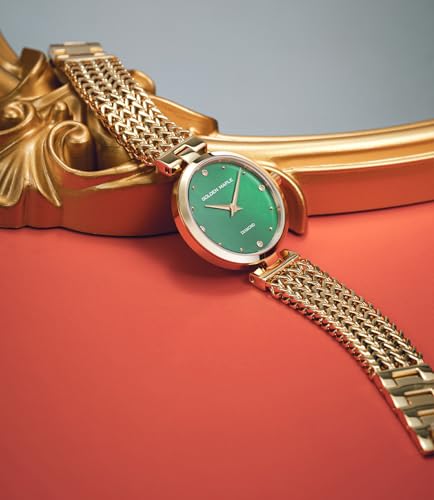 GOLDEN MAPLE Dainty Gold Watch for Women: Mother of Pearl Dial with Diamond Time Markers, Adjustable Bracelet and Stylish Watch Box3