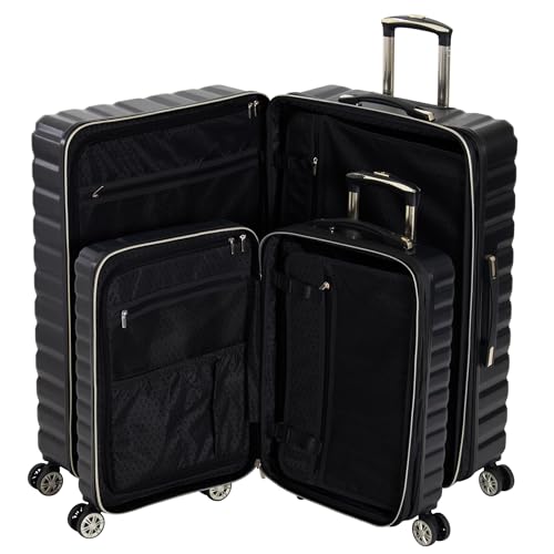 Image of KENNETH COLE Reaction Madison Square Hardside Chevron Expandable Luggage, Navy, 2-Piece Set (20 inch & 28 inch), Madison Square Hardside Chevron Expandable Luggage